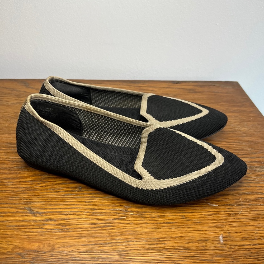 Birdies Size 8 • Ballet Flats Loafers Black Slip On.